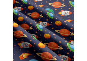 Bavlněná látka Vesmír na Granátovém