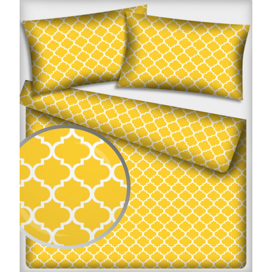 Bavlněná látka vzor marokko, barva žlutá 288