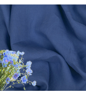 Přírodní lněná látka Julia, Modrá(6354), 154 gr/m2