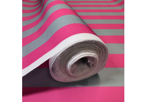 Venkovní látka na zahradní lehátka a houpací sítě, Šedo-Růžová, 5 cm
