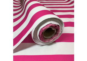 Venkovní látka na zahradní lehátka a houpací sítě, Bílo-Amarantová, 5 cm