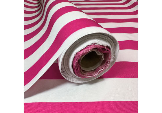 Venkovní látka na zahradní lehátka a houpací sítě barva bílo-amarantová, 5 cm