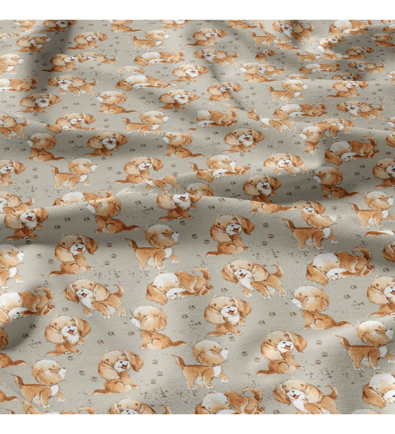 Bavlněná látka, metráž. Pejsek na Šedém