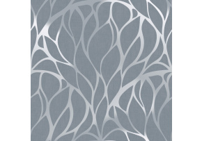 Velurové potahové látky s potiskem, Křivky Stříbrné na Šedém