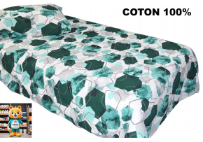 Krepové povlečení na zip, barva Smaragdová, 140x200 cm