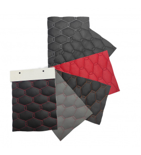 Vzorník potahových látek Eko kůže Prošívaná GEO, 15x19 cm