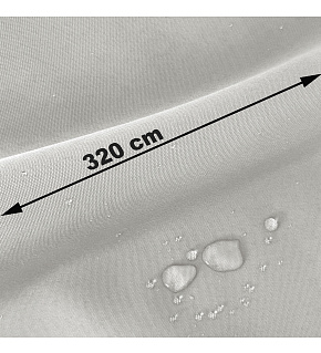 Vodu odpuzující oxfordová látka s teflonovou úpravou, 165 g/m², šíře 320 cm, světle šedá