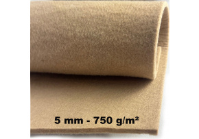 Technický filc 5 mm barva Béžová, šířka 100 cm