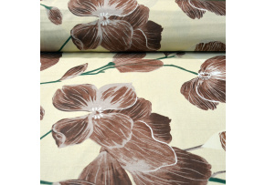 Bavlněná látka Kytíčky na Žlutém