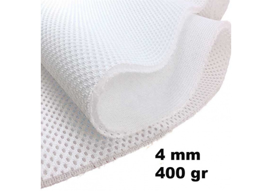 3D Síťovina pletená 400 gr/m2 Bílá 4mm