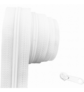 Zip spirálový bílý 3 mm metráž