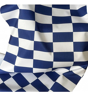Venkovní látka Pergola (Oxford), 200 g/m², šíře 160 cm, bílo-modrá šachovnice 5x10 cm