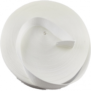 Polypropylénový kabelkový popruh 25 mm bílý (balení 50 m)