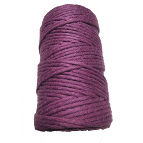 Šňůra pletená bavlněná barva fialová 40 m