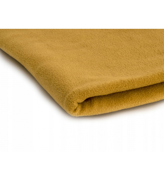 Polar fleece látka 200 g/m², šířka 150 cm, hořčicový, metráž