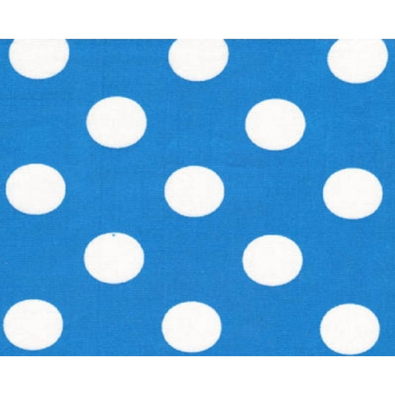 Dětské bavlněné látky vzor Puntík 22 mm modro-bílý, metráž