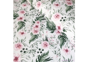 Bavlněná látka Kytičky Zahrada na Bílém