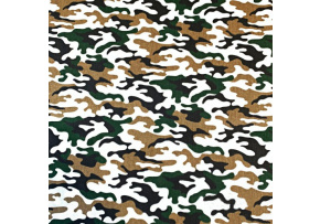 Bavlněná látka Moro Hnědé a Zelené