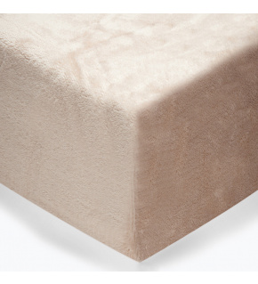 Prostěradlo mikroflanel barva béžová 140x200