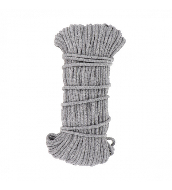 Bavlněno-Polyesterové lano 5 mm x 10 m, barva Šedá