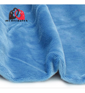 Látka minky jednobarevné, 220 g/m², šíře 160 cm, modrá