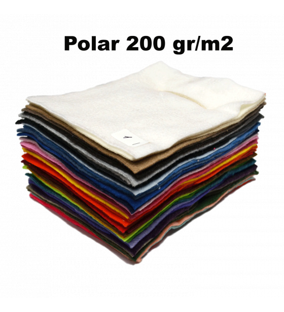 Vzorník látek Polar (Mikrofleece) 200 gr/m2, 15x20 cm