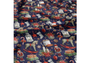 Vánoční bavlněná látka, metráž, šíře 160 cm, Vánoční Stráž-34 Vánoční bavlněná látka, metráž, šíře 160 cm, Vánoční Stráž-34