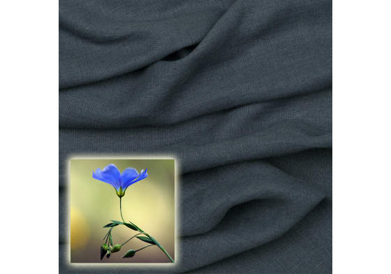 Lněná přírodní látka Oskar barva Granátová 265 gr