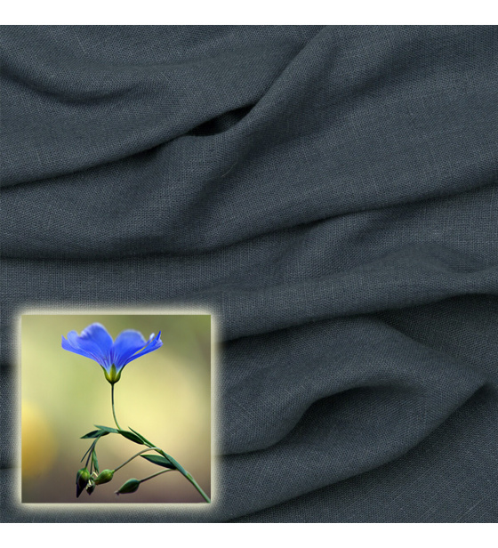 Lněná přírodní látka Oskar barva Granátová 265 gr