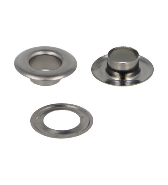 Kovové průchodky 10 mm Chrom - 10 ks