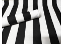Tissu imperméable PREMIUM motif rayures noirs blanches