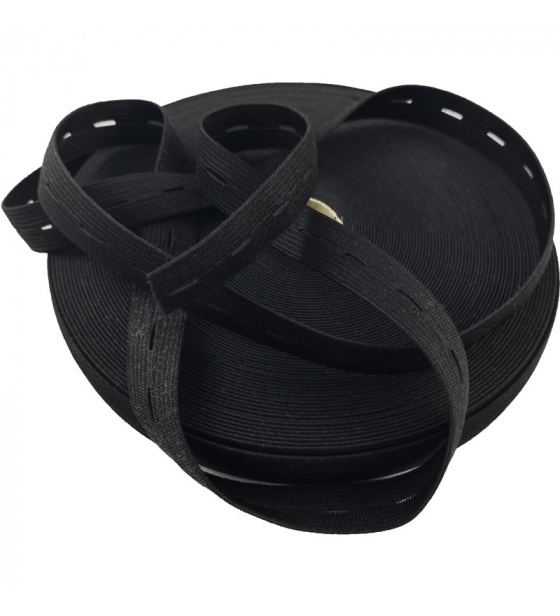 Guma dírkovaná  šíře 20 mm černá  1 bm