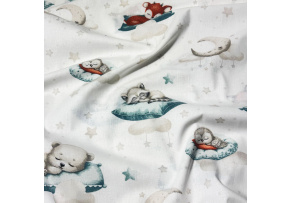 Bavlněné látky, metráž Dobrý Spánek na Bílém