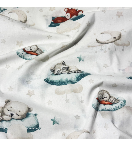 Bavlněné látky, metráž Dobrý Spánek na Bílém