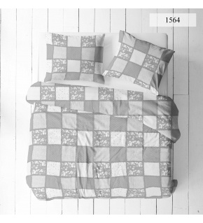 Flanelové povlečení na zip, barva Šedá, 140x200 cm