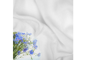 Přírodní lněná látka Julia, Bílá, 154 gr/m2