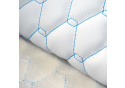 Ekoskóra GEO kolor Biały pikowana Turkusową nicią 145 cm