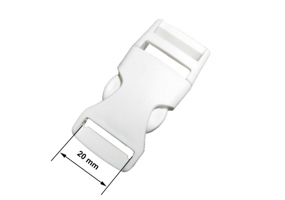 Spona plastová 20 mm barva Bíla