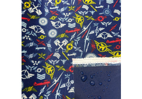 Nepromokavá látka Kodura PVC zátěr 600D, 360 g/m², šíře 150 cm, oceán na modrém