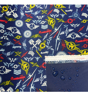 Nepromokavá látka Kodura PVC zátěr 600D, 360 g/m², šíře 150 cm, oceán na modrém