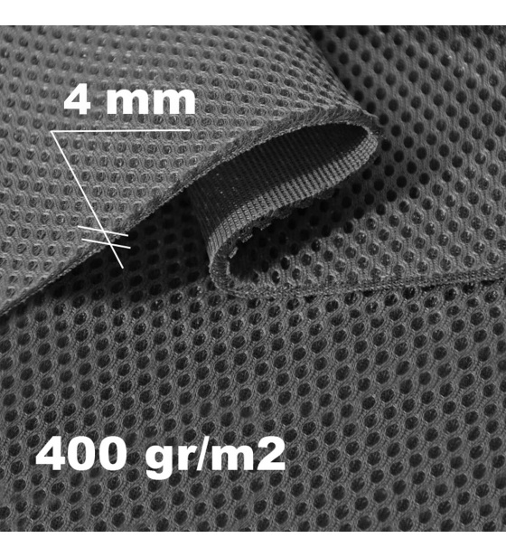 3D Síťovina pletená 400 gr/m2 Grafitová 4mm