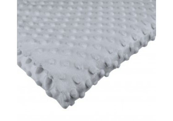 Látky Minky 300 Puntík, barva Šedá