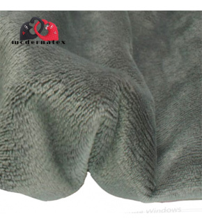 Látka minky jednobarevné, 220 g/m², šíře 160 cm, šedá